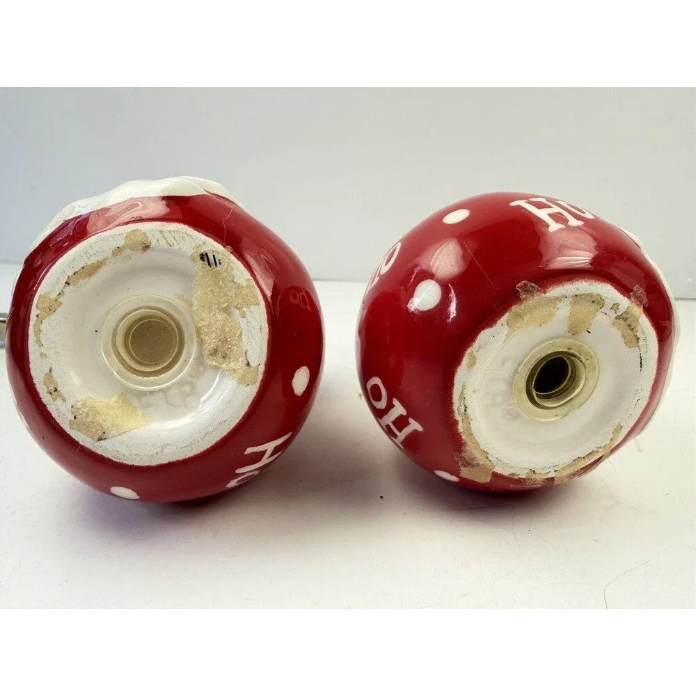 Vintage Ceramic Santa Claus Salt & Pepper Shakers Ho Ho Ho Christmas Set